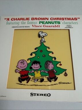 Peanuts Vinyl Cover with Green Tree and Yellow Background